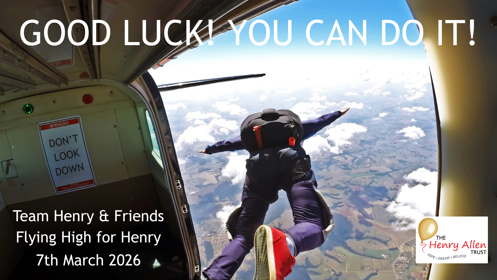 Sky Dive 7th Mar 2026 Justgiving